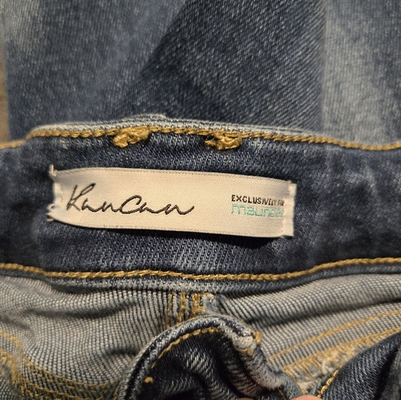 Kancan Blue Skinny Jeans with Vintage Distressed Look - Picture 3 of 6